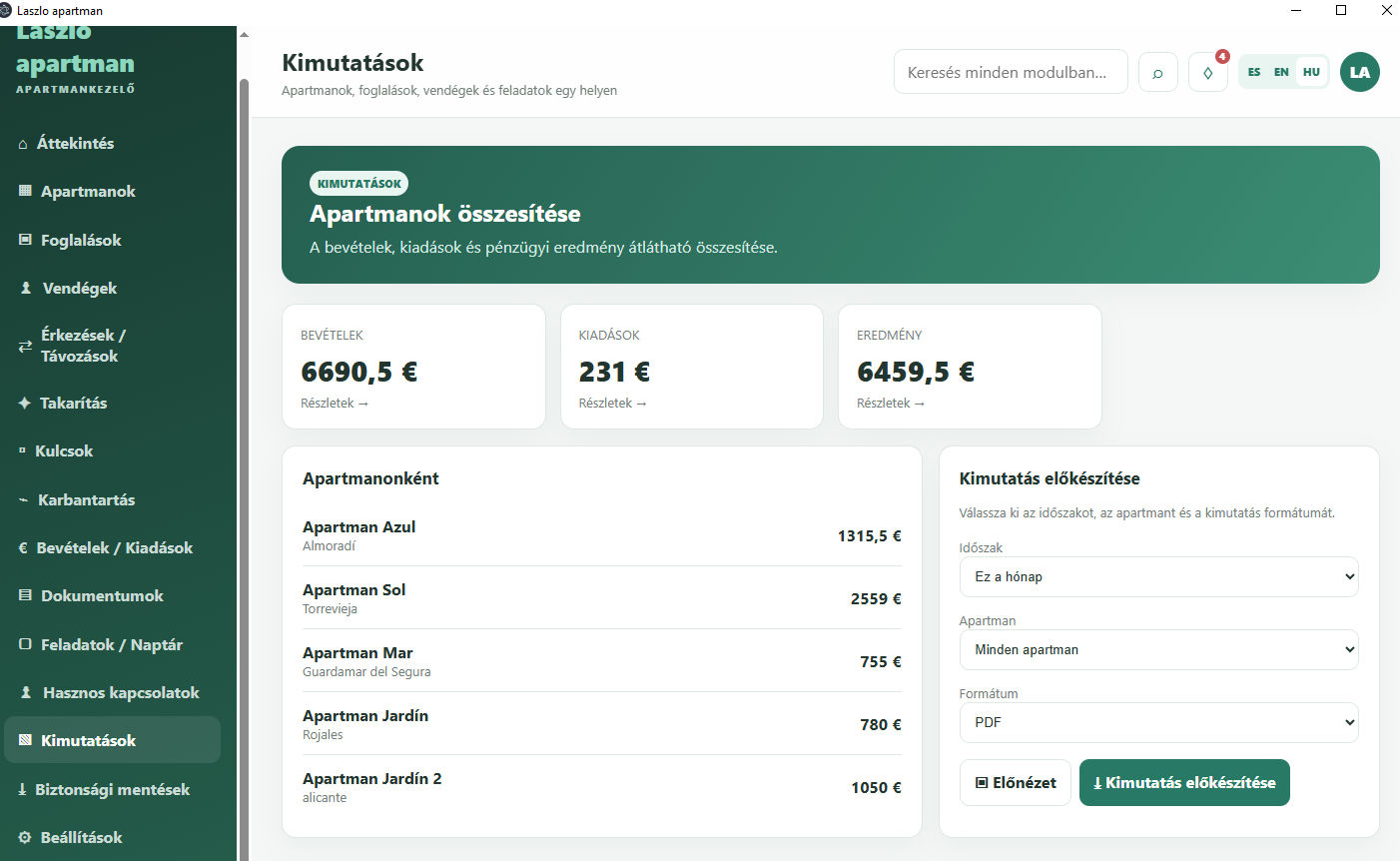 Kimutatások